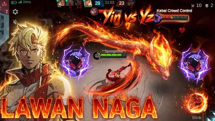 YUZHONG  VS YIN , JADI NAGA LANGSUNG KENA KURUNG !