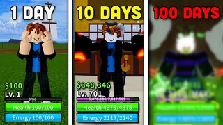 Cày Acc Blox Fruits 1 NGÀY Vs 10 NGÀY Vs 100 NGÀY