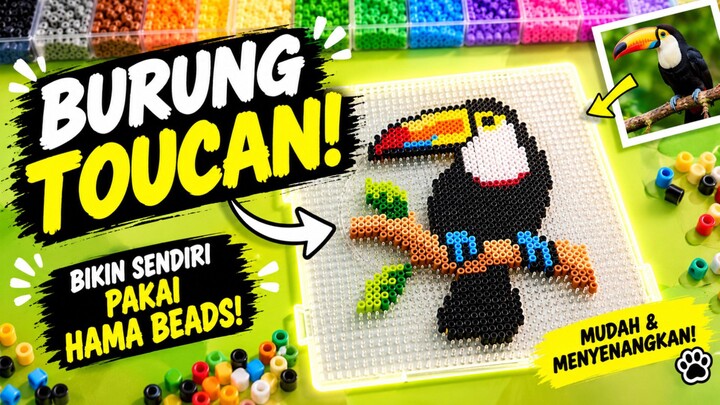 Burung Toucan Keren dari Hama Beads!
