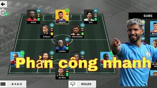 Chiến thuật phản công nhanh dốc bóng từ hai biên trong Dream league soccer 2022.