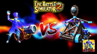 Epic Battle Simulator 2 | 120 CANNONS VS 120 CATAPULTS!