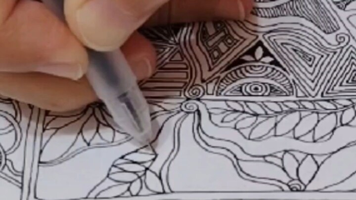 Zentangle- Mixed pattern 混合图禅绕画 #zentangle #learntodraw #creativehealing #handcraft #禅绕画 #治愈 #画画 #手绘