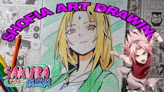 drawing sakura dari anime naruto