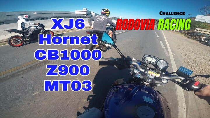 XJ6 HORNET CB1000 Z900 MT03  ROLE NA RODOVIA