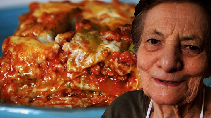 【Cooking】91-year-old Italian Granny Making Lasagna｜More Cheese?