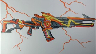 FREE FIRE How To Draw Skin Cách Vẽ AN94 Tia Chớp Vòng Quay Chế Tác