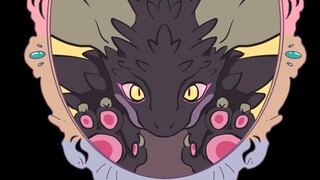[Monster Hunter World] Nergigante ingin menjadi imut (gambar tulisan tangan)