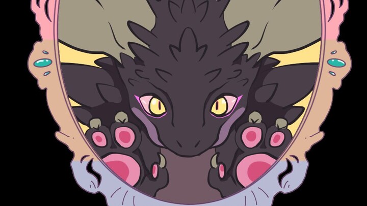 [Monster Hunter World] Nergigante ingin menjadi imut (gambar tulisan tangan)