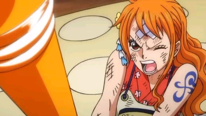 Nami all fight scene at Onigashima wano.