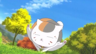 Natsume is really happy with the funny scene of Mr. Cat!