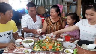 Gà Hấp Mướp Bữa Cơm Gia Đình Thật Hạnh Phúc| TKQ & Family T370