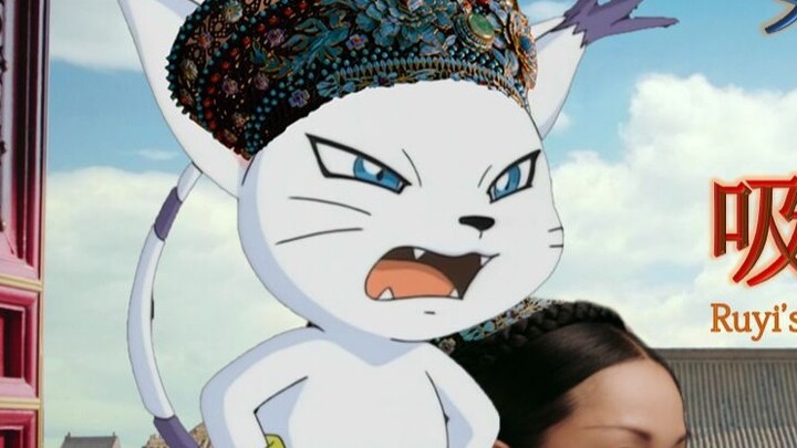 [Ruyi vs. Vampiremon] Ruyi evolves into Angewomon and fights back against the evil emperor