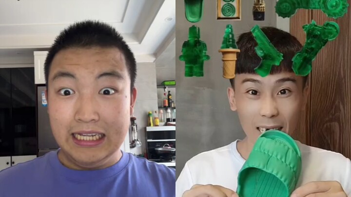 Apa yang sedang kamu lakukan? Mengapa kamu memakan sandal?