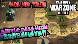 BELUM ADA YANG SHARE MENGENAI 1 HAL DI BATTLEPASS WARZONE MOBILE!! HATI HATI!! WZM INDONESIA