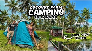 CAMPING in a COCONUT FARM in Cavinti Laguna The BEST Lakeside Camping in Philippines at Caliraya