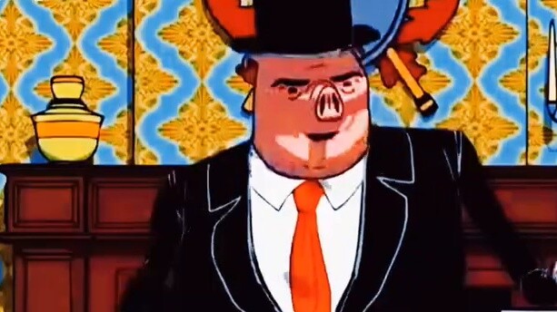 This is an animation that won the Oscar for Best Animated Film and at the same time satirizes the da