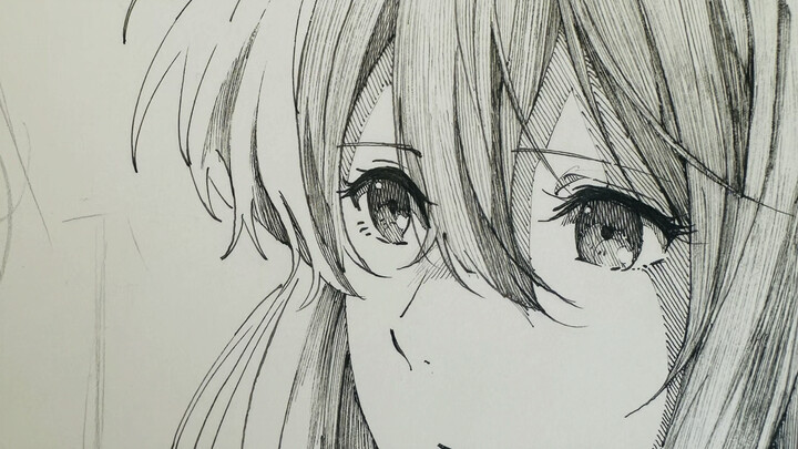 Use a pen to draw a beautiful Violet