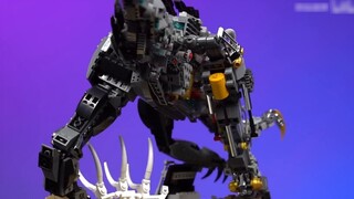 Gunakan blok bangunan untuk membuat dinosaurus mecha raksasa dengan panjang hampir 60 cm. Interpreta