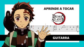 Aprende a tocar (DEMON SLAYER) Kimetsu no Yaiba OP (GURUNGE)  en guitarra acústica FINGERSTYLE Cover