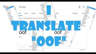 I translate ''oof'' in different language