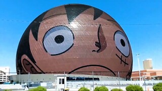 世界最大球形屏宣传展示海贼王25周年纪念！