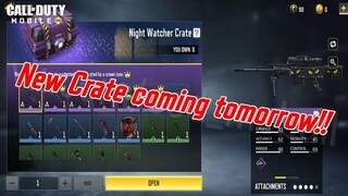 *NEW* NIGHT WATCHER CRATE COMING TOMORROW | COD MOBILE