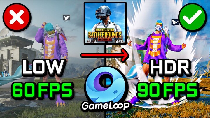 วิธีปรับ 90 FPS HDR พับจีโมบาย 3.0 บนคอมอีมูเลเตอร์ PUBG MOBILE PC Gameloop (2024)