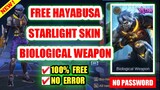 FREE HAYABUSA STARLIGHT SKIN (BIOLOGICAL WEAPON) | mobile legends