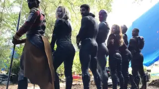 The clips of the Marvel films