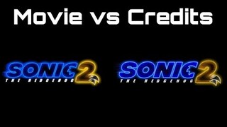 Movie Vs Credits Sonic The Hedgehog 2 Comparison