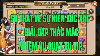 HTDC - NHỮNG ĐIỀU VỀ SỰ KIỆN XÚC XẮC ANH EM CẦN BIẾT TRƯỚC KHI THAM GIA...TRÁNH THIẾU HỤT TÀI NGUYÊN
