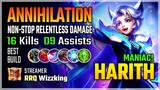 Annihilation! Harith Best Build 2020 Gameplay by RRQ Wizzking | Diamond Giveaway | Mobile Legends