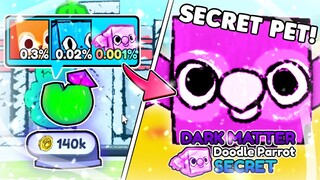OMG! 🥳  I GOT 1ST *DARK MATTER SECRET PET* (DOODLE PARROT) IN NEW CARTOON EVENT!!! (Pet Simulator X)