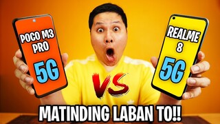 POCO M3 PRO 5G VS REALME 8 5G - LABANAN NG MGA MURANG 5G PHONES!