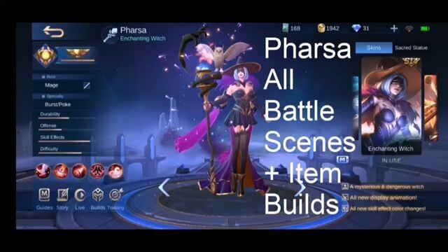 PHARSA All Battle Scenes _ Item Builds _ Mobile Legends_ Bang Bang _ FIXERT TV