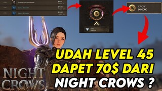 NAIK LVL 45 DAPET 70$ DARI JUALAN ITEM DI MARKET DI ? BAHAS CAIRIN CROW SAMPE KE IDR ! - NIGHT CROWS