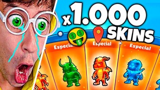 Abro x1.000 SOBRES 💎💎💎 sólo SKIN ESPECIAL 🤑! (Compro Gemas INFINITAS) - Stumble Guys TEKENDO