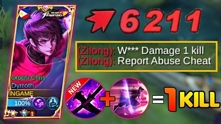 NEW DYRROTH FULL HYBRID BUILD + 2ND SKILL = 1 KILL DELETE DAMAGE HACK!!  BEST BU
