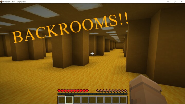 Backrooms in minecraft!!