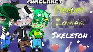 Monster School react to Creeper,Zombie and Skeleton rap//Monster School//Minecraft//Gacha Club