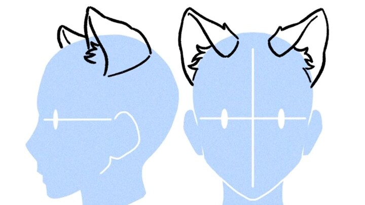 【Kawaiisensei】Two ways to draw animal ears