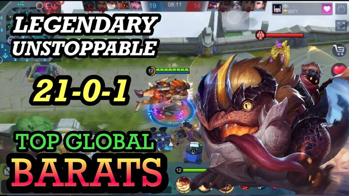 UNSTOPPABLE NO DEATHS BARATS BY TOP GLOBAL BARATS i8 ∞ MOBILE LEGENDS