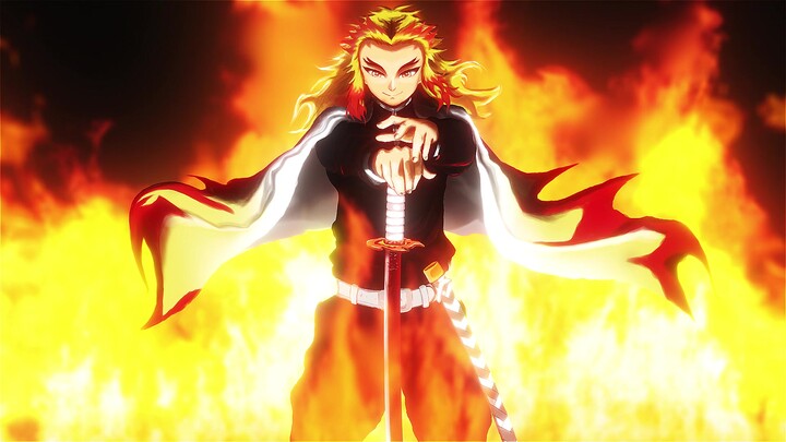 Flame Pillar - Rengoku Kyojuro [Imitation Wireless Train PV] Original dynamic wallpaper