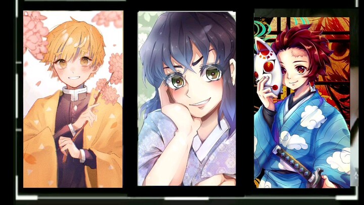 Agatsuma Zenitsu, Hashibira Inosuke and Kamado Tanjiro!