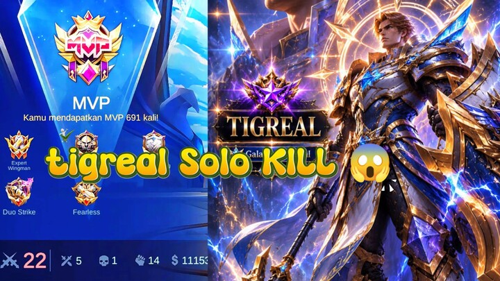 tigreal Solo kill Kimmy 😱👊🔥