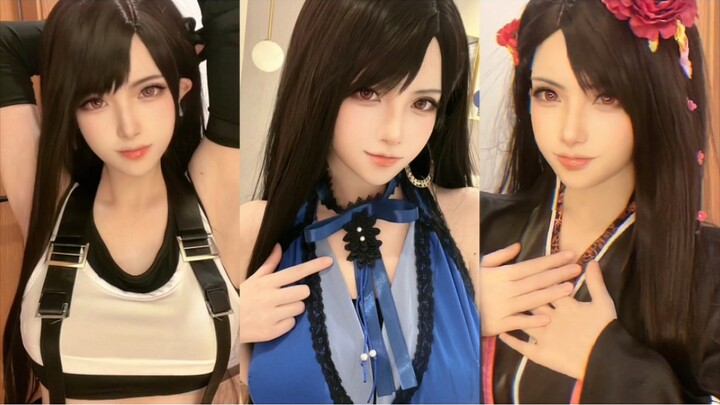 Egg roll yyds! Tifa cos is simply himself!