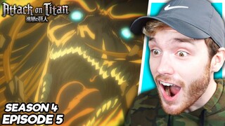 EREN ATTACKS!! Attack on Titan Ep. 5 (Season 4) REACTION