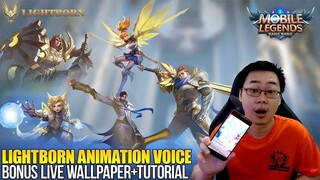 LIGHTBORN SQUAD ANIMATION VOICE + CARA PASANG LIVE WALLPAPER MOBILE LEGENDS LIGHTBORN!