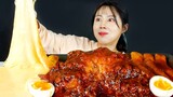 MUKBANG ASMR | Spicy Octopus🐙 Tteokbokki(Korean Rice Cakes) Eat Seafood Eatingshow Realsound 아라 Ara