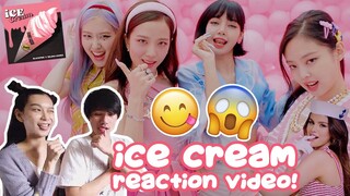 REACTING TO BLACKPINK - 'Ice Cream (with Selena Gomez)' M/V | WE DUET